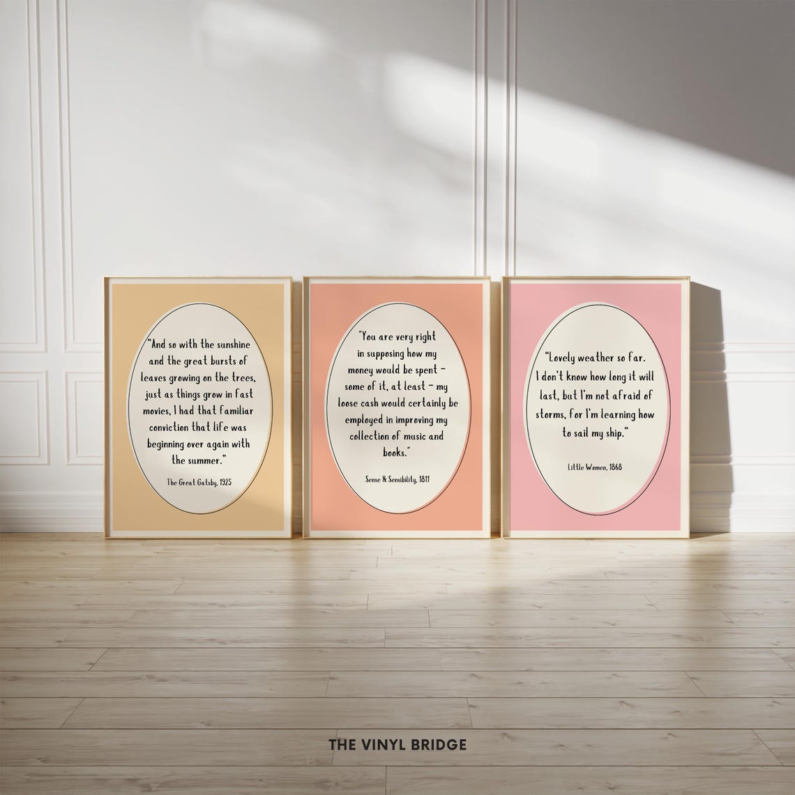Little Women 1868 Sail My Ship Storms Literary Quote Pink Poster - Image 3