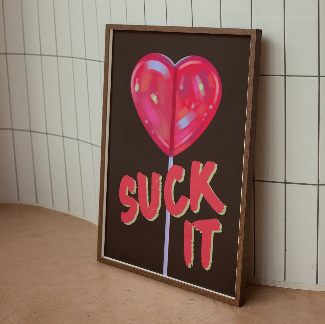 Suck It Funny Kitchen Lollipop Art Print - Image 2