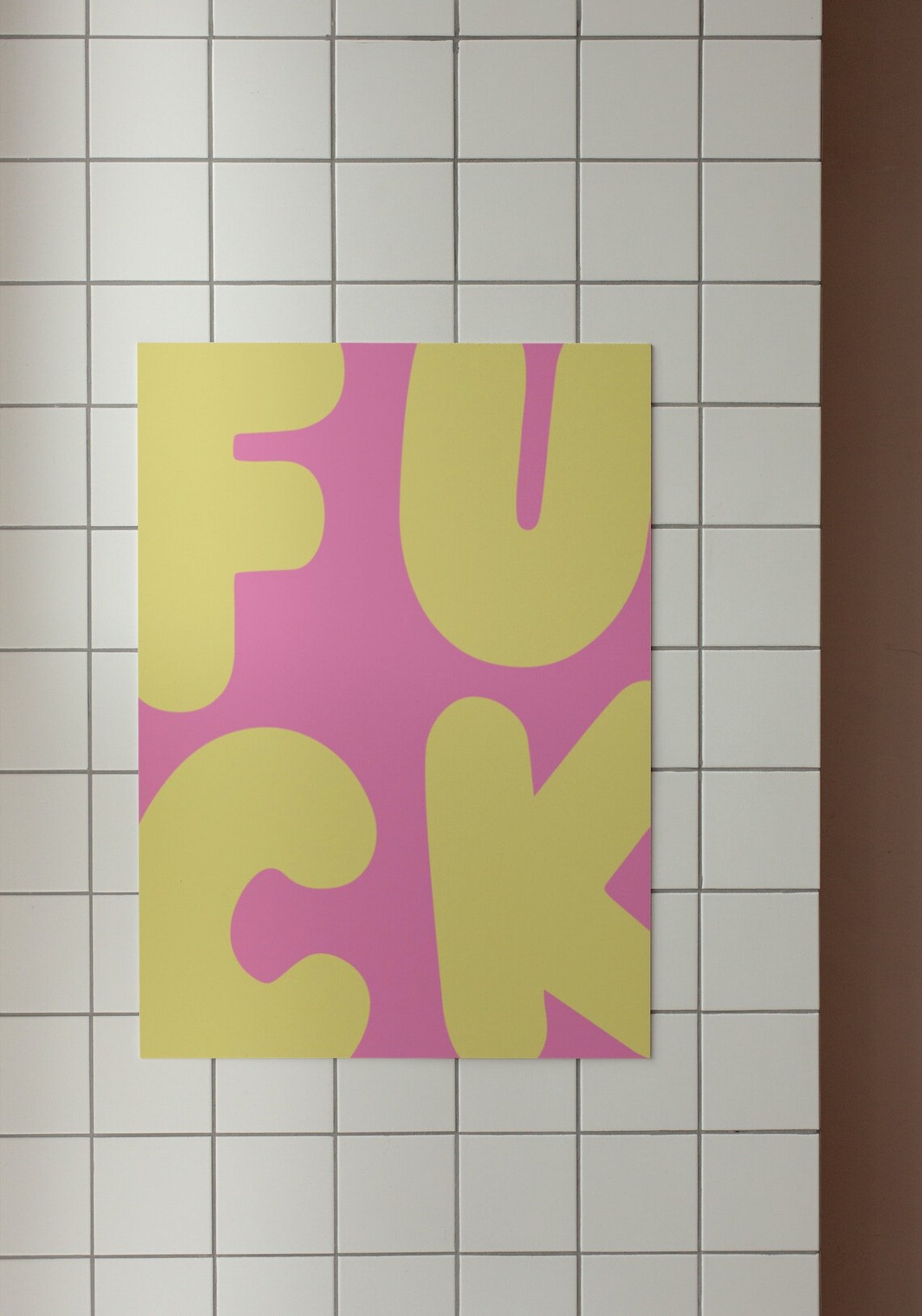 Fck Funny Typography Wall Art Print