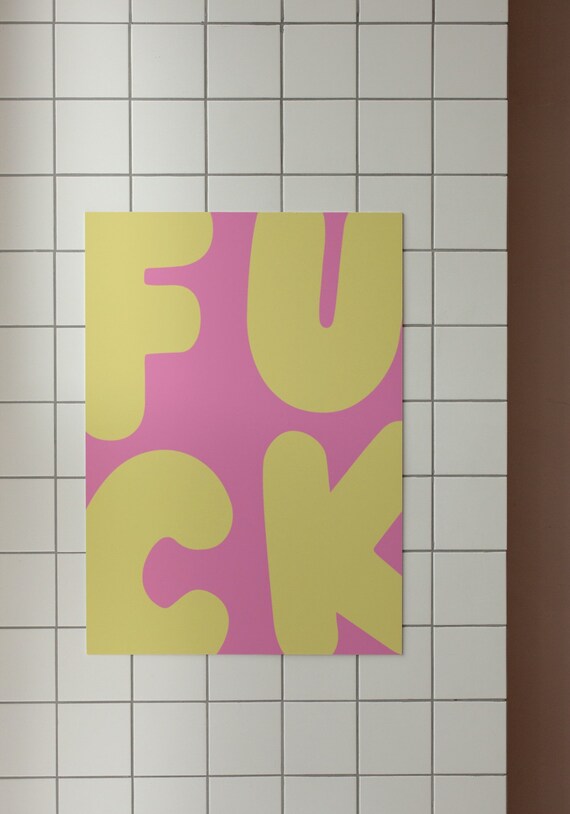Fck Funny Typography Wall Art Print