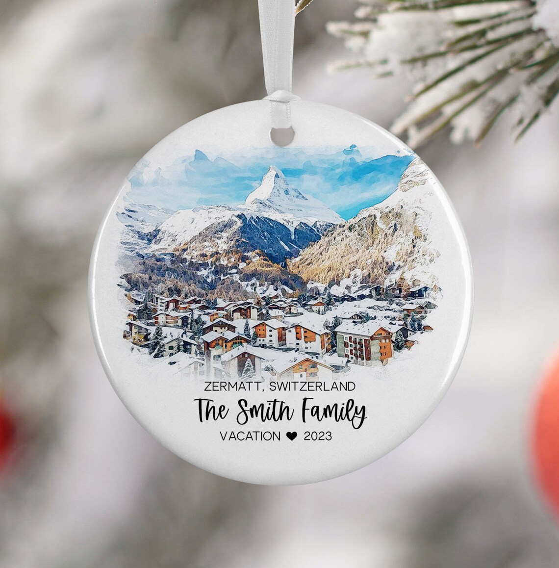 Zermatt Switzerland Personalized Travel Poster