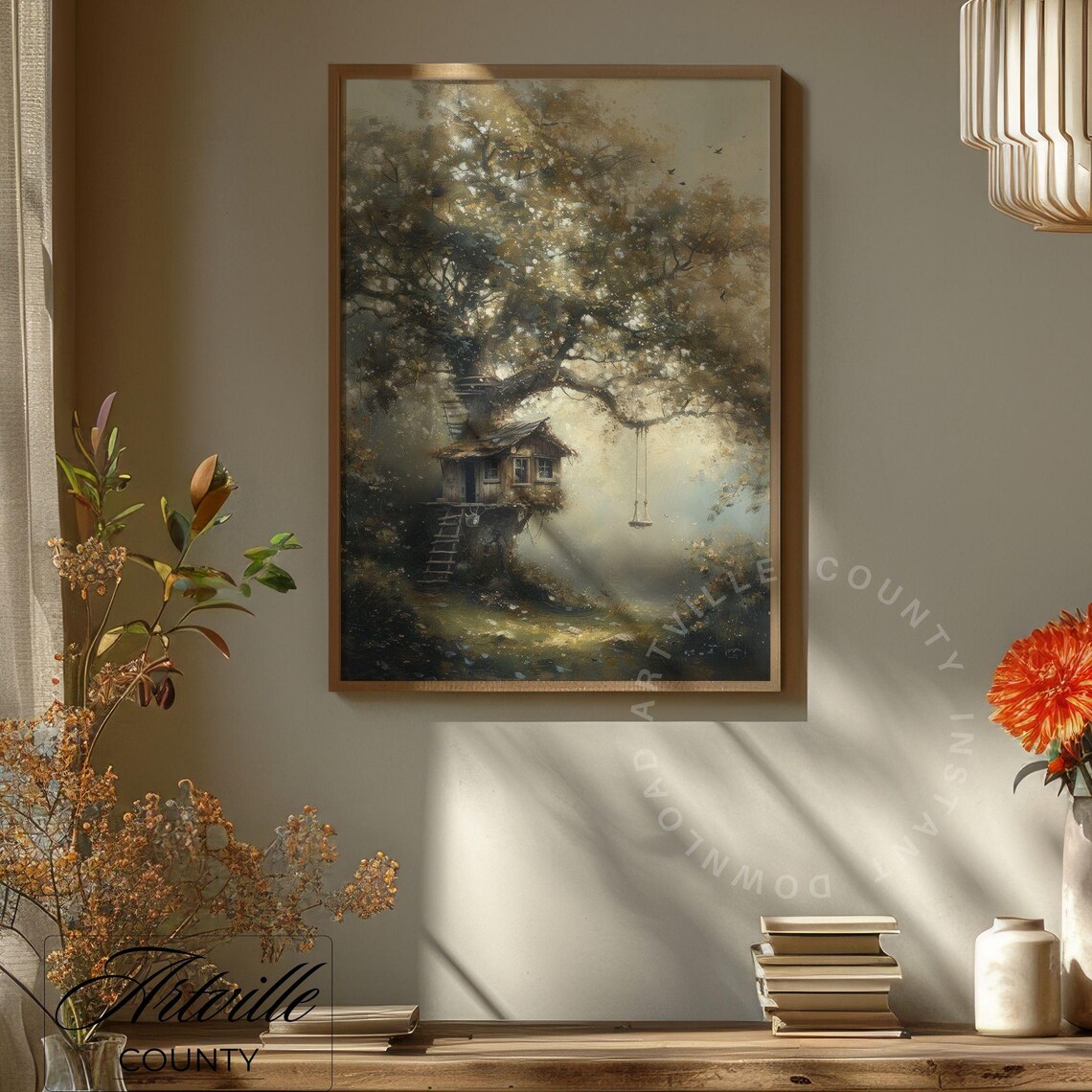 Whimsical Treehouse Fairy Tale Art Print - Image 4