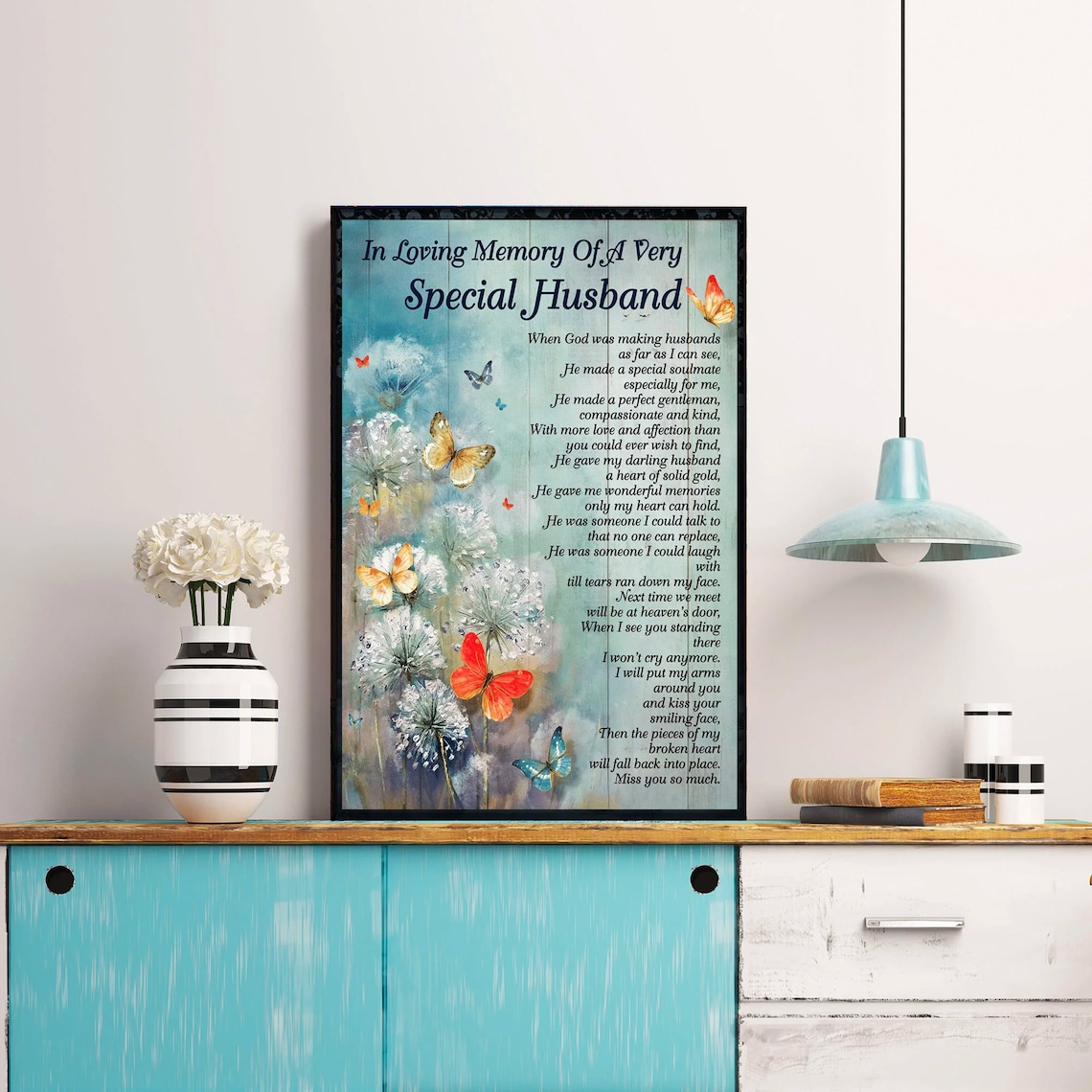 In Loving Memory of a Very Special Husband Memorial Poem Poster - Image 2