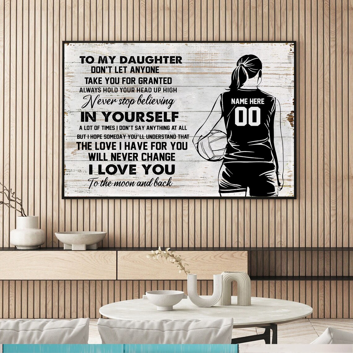 To My Daughter Volleyball Never Stop Believing Love You Poster - Image 2
