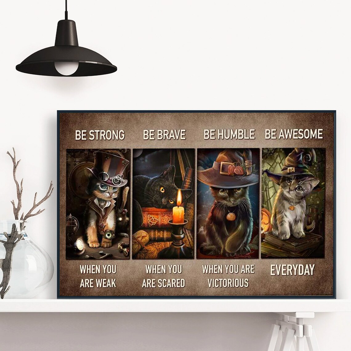 Be Strong Be Brave Be Humble Cat Lover Gift - Image 3