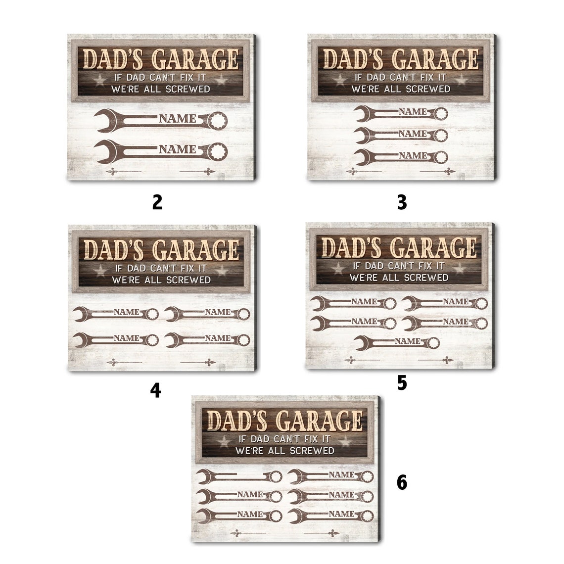 Dad's Garage If Dad Can't Fix It Funny Wrench Workshop Poster - Image 3