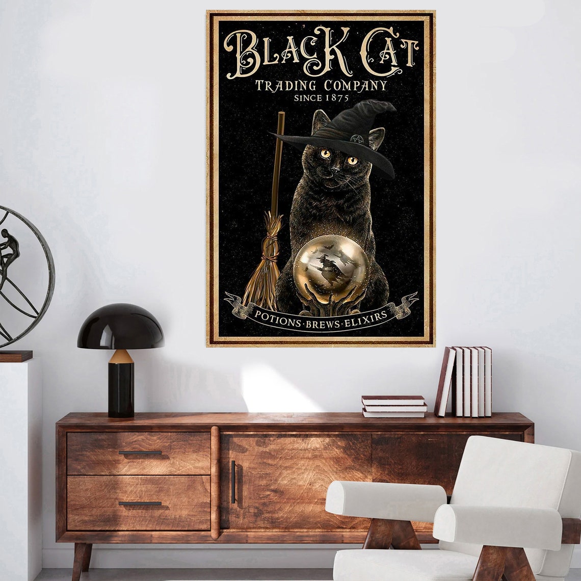 Black Cat Trading Company Since 1875 Potions Brews Elixirs Poster - Image 4