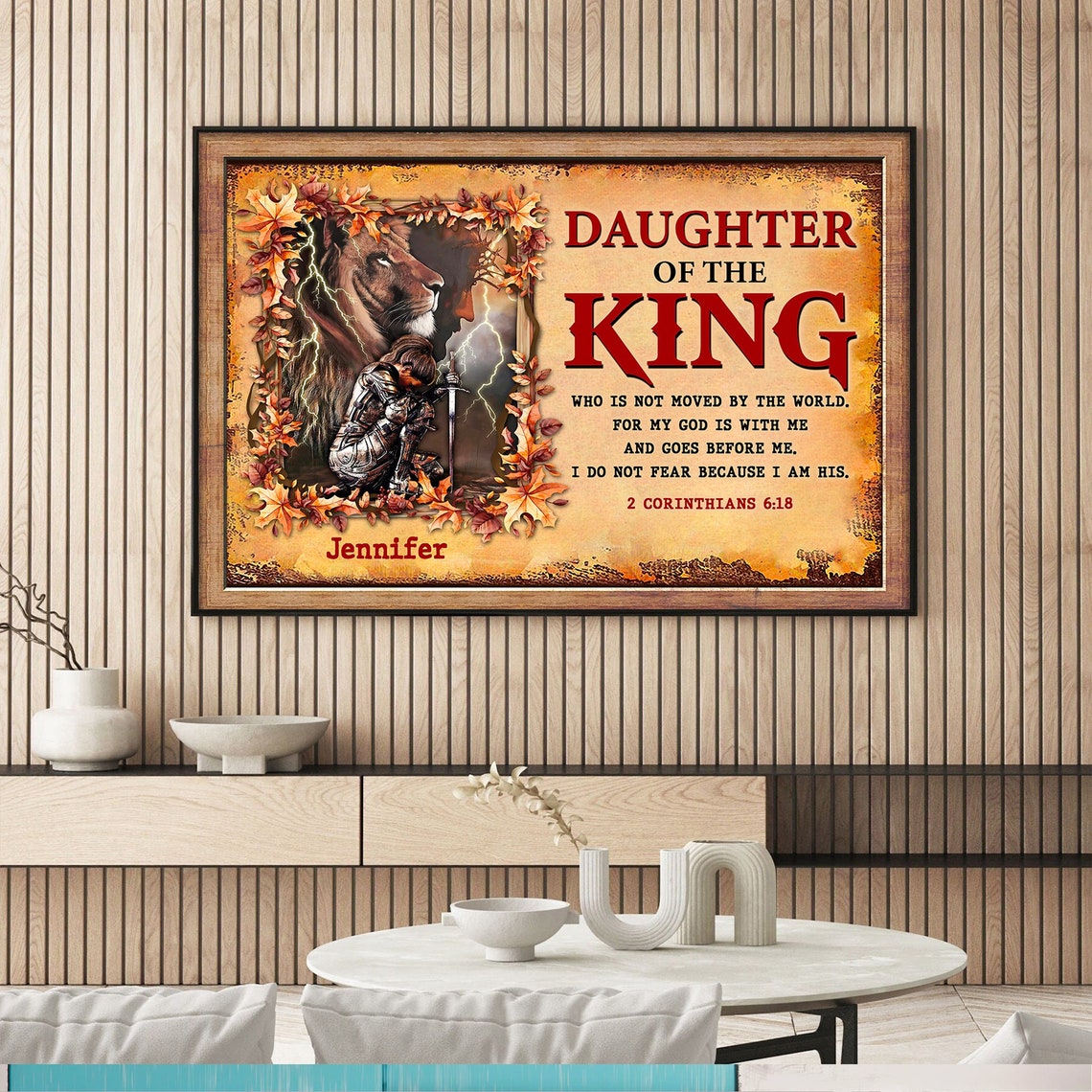 Daughter Of The King Poster Jesus Painting God Wall Art Gift For Christian Female Warrior Of God Woman Warrior - Image 4