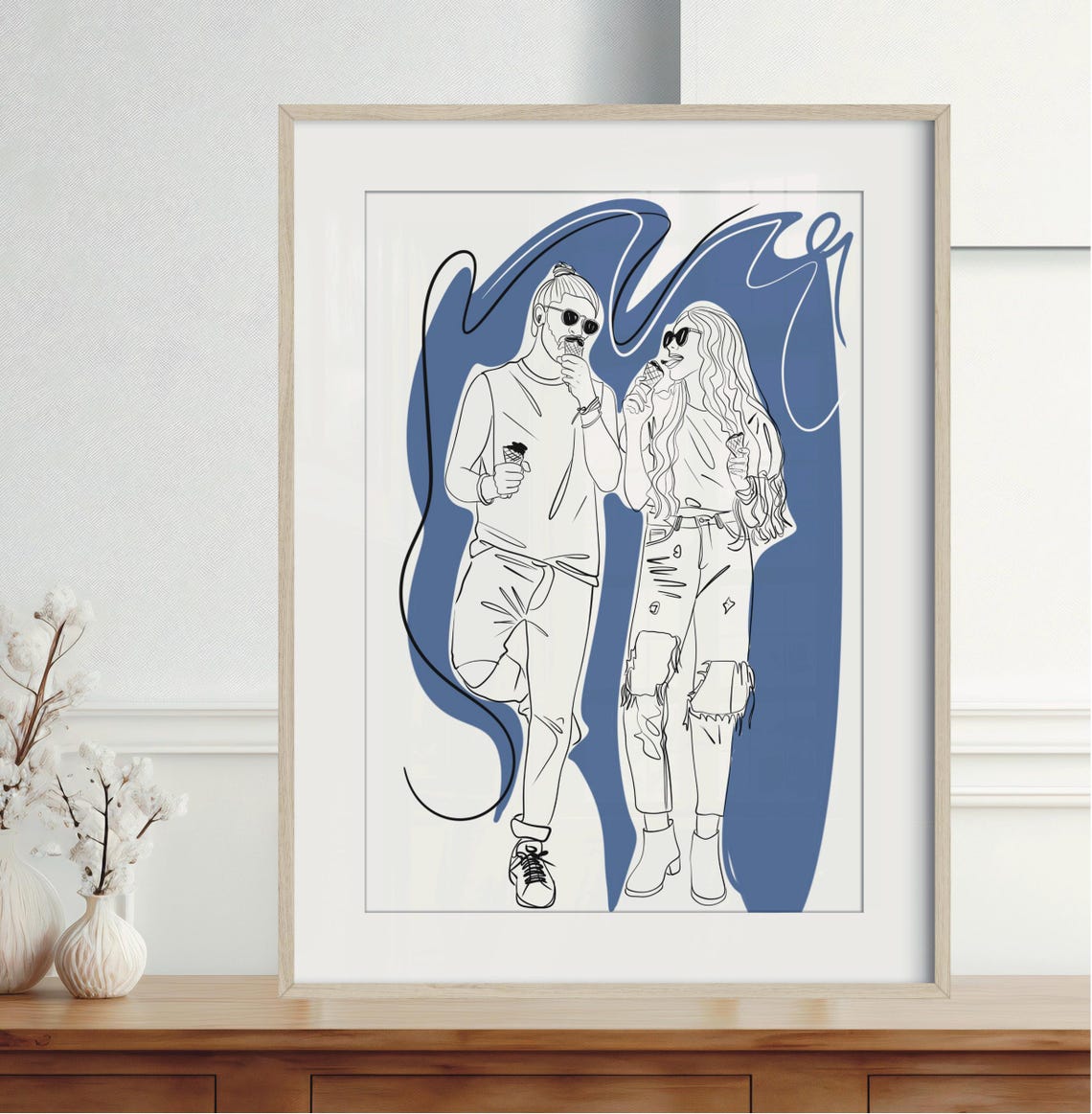Best Friends Custom Line Art Custom Line Drawing From Photo Gift For Him Personalized Portrait Drawing From Photo Personalized Gift - Image 3