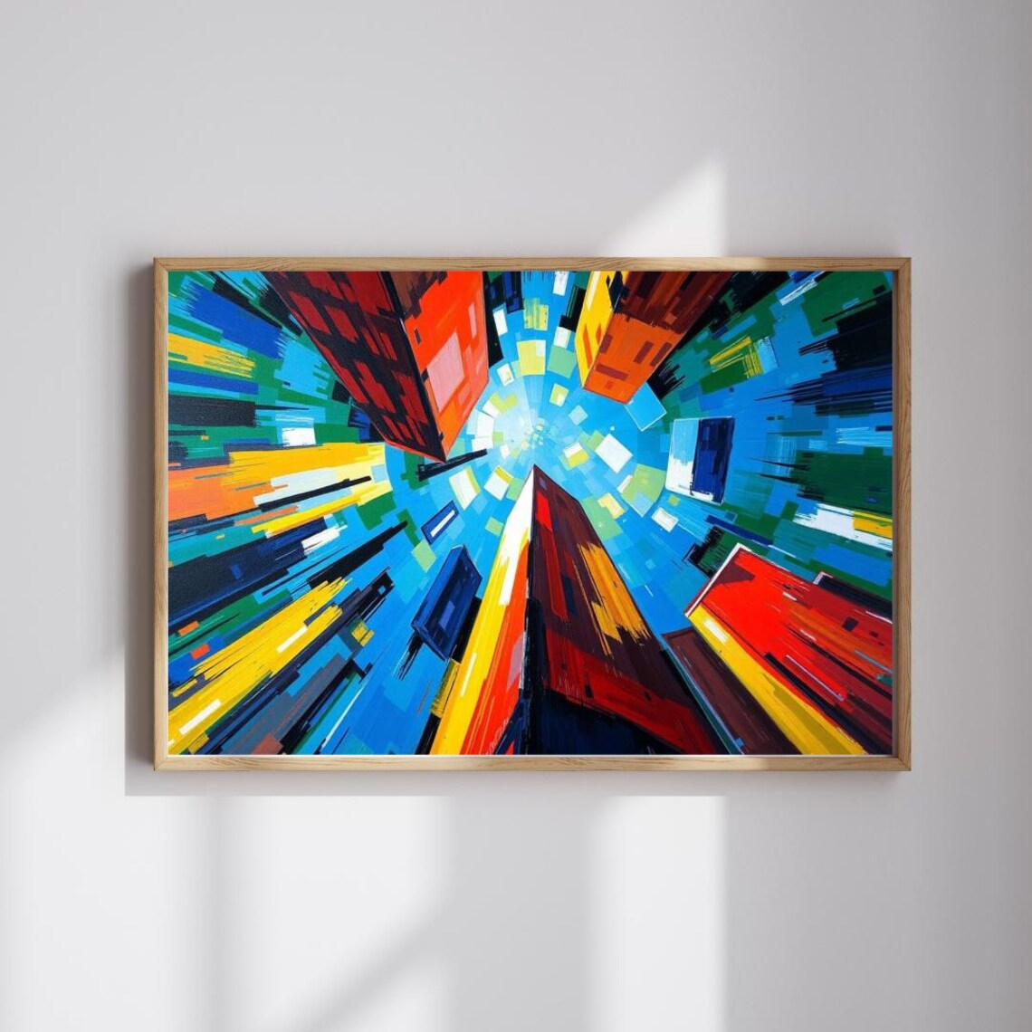 Colorful Cityscape Puzzle Abstract Jigsaw For Family Game Night