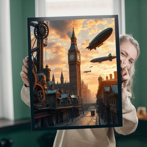Steampunk London Puzzle Vintage Skyline Family Activity 1101014 Piece