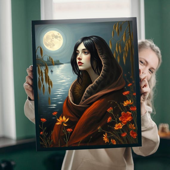 Moonlit Selkie Jigsaw Puzzle Serene River Scene For Adults