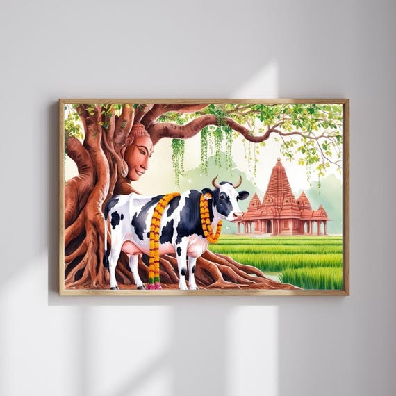 Serene Cow Jigsaw Puzzle Family Fun Meditation Gift 1101014 Pieces