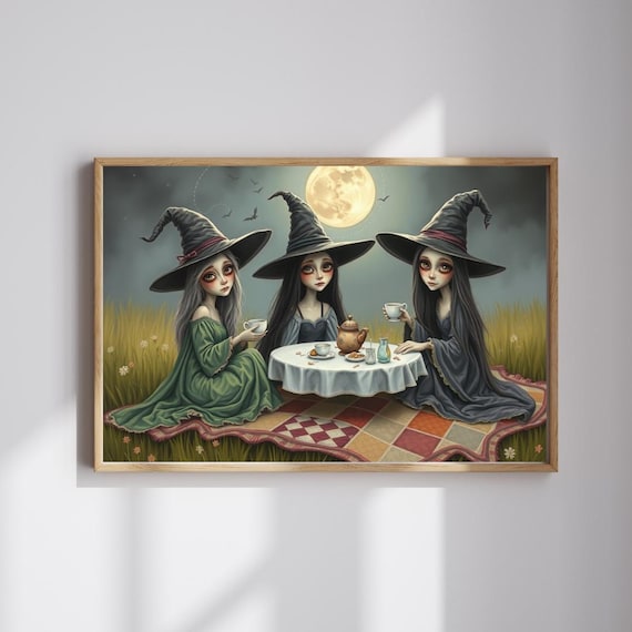 Witch Tea Party Puzzle Halloween Family Game Night