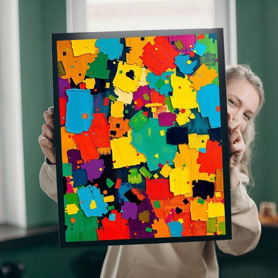 Abstract Jigsaw Puzzle Colorful Art Lover Gift