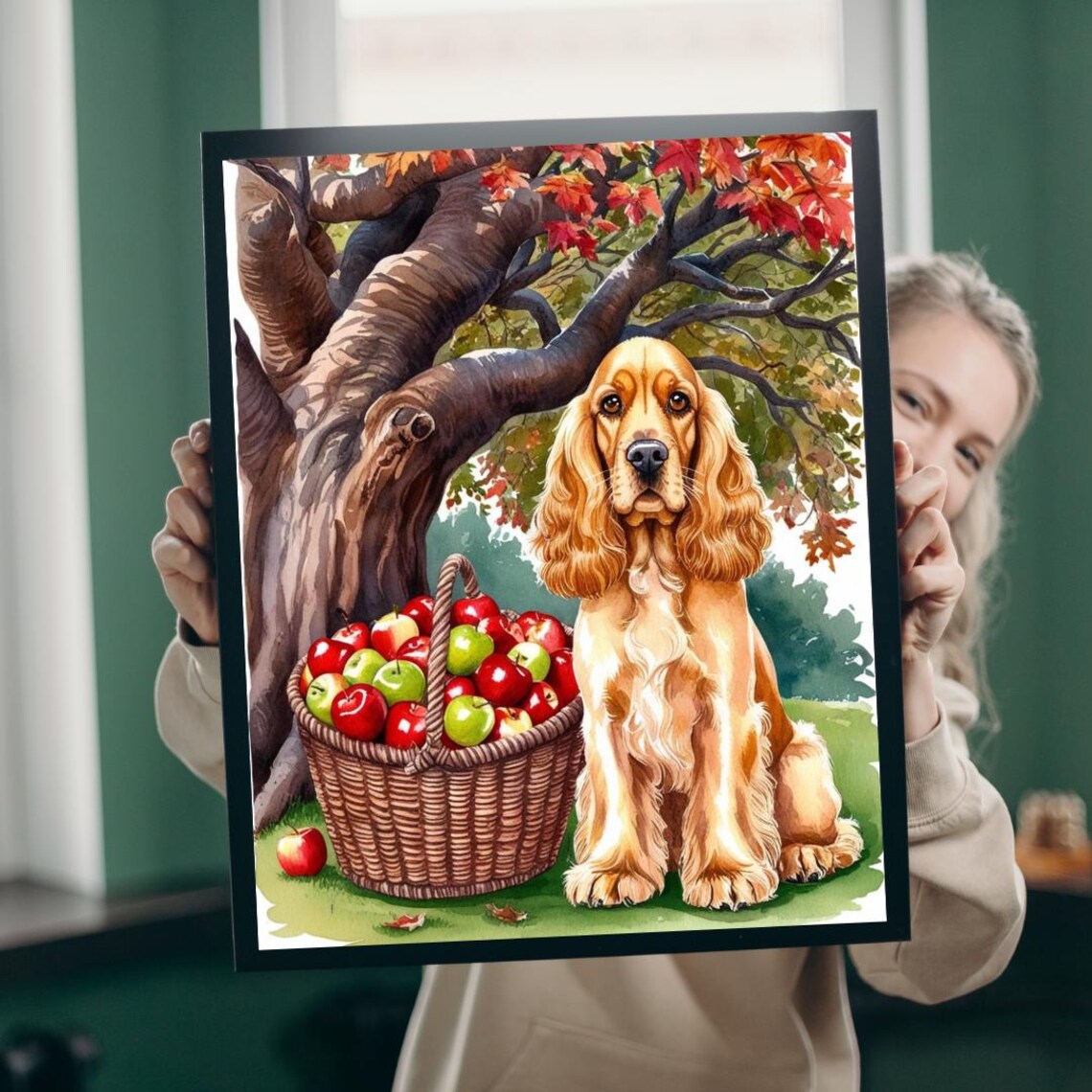 Autumn Cocker Spaniel Puzzle Family Game Night Fall Decor