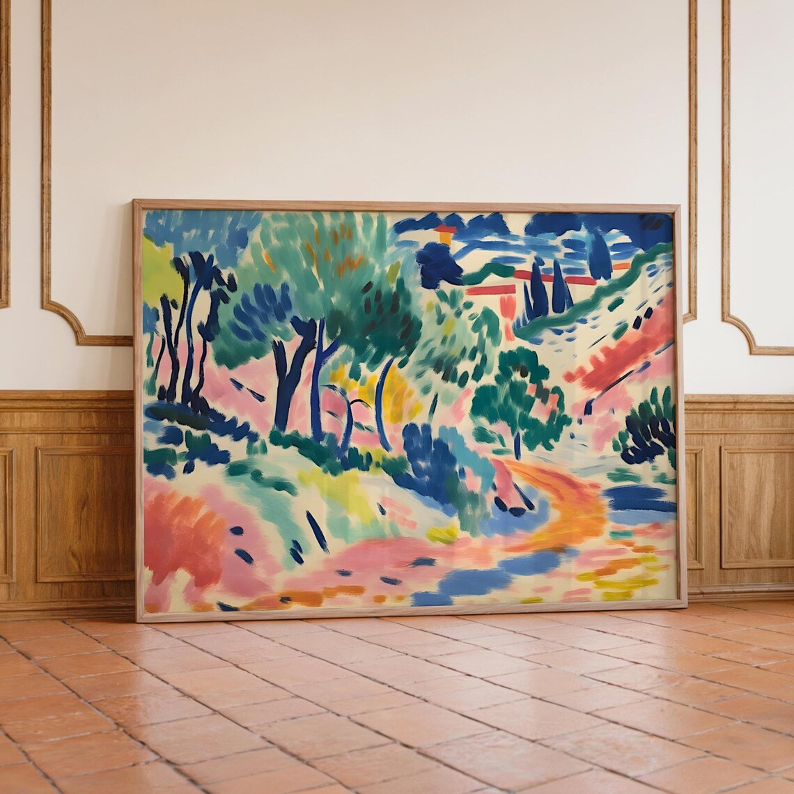 Matisse-Inspired Abstract Landscape Art Print