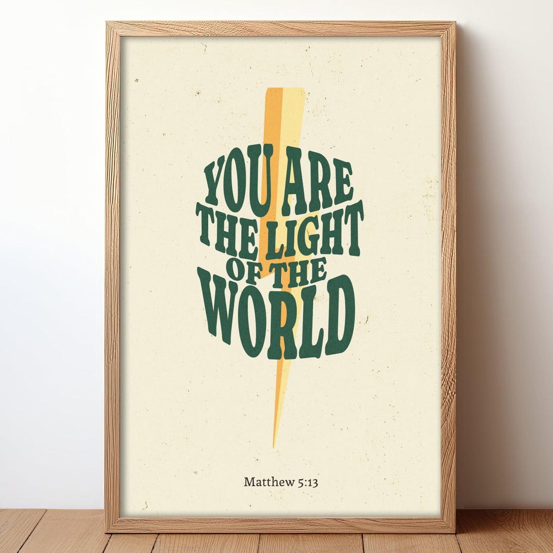 You Are the Light of the World Matthew 513 Retro Gospel Poster