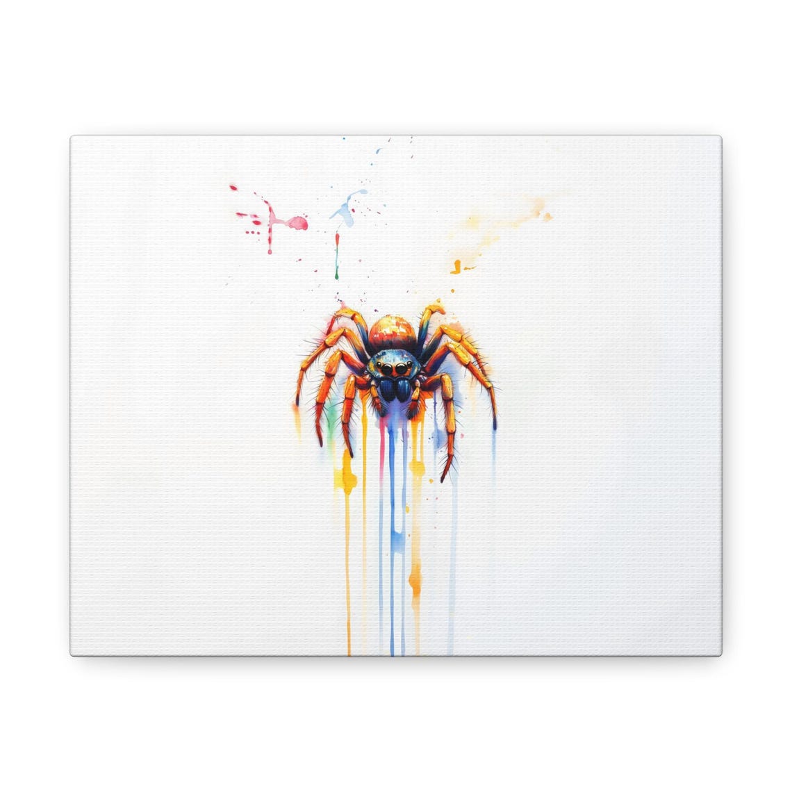 Colorful Watercolor Spider Dripping Paint Abstract Art Poster - Image 2