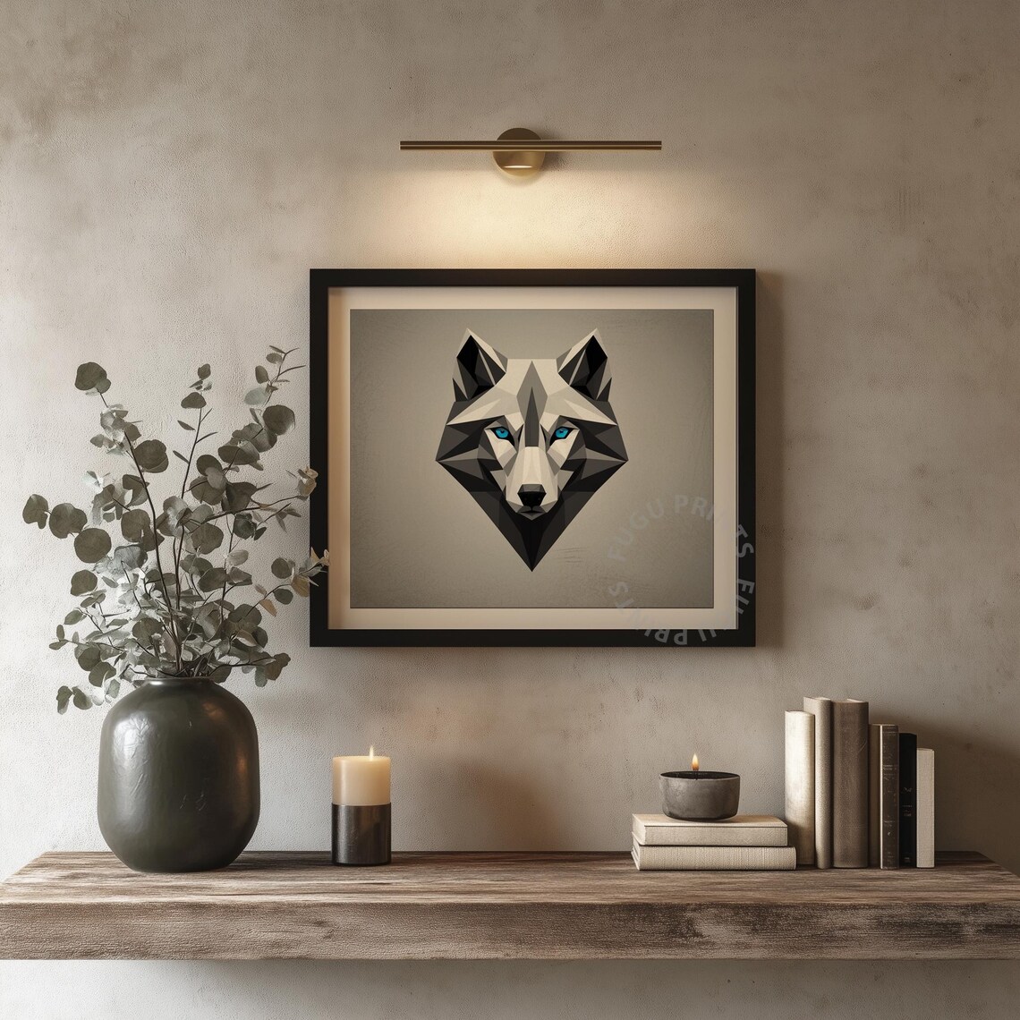 Geometric Wolf Art Print, Modern Minimalist Decor - Image 4