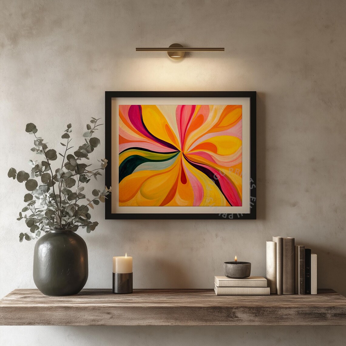 Abstract Flower Art Print, Modern Home Decor - Image 4