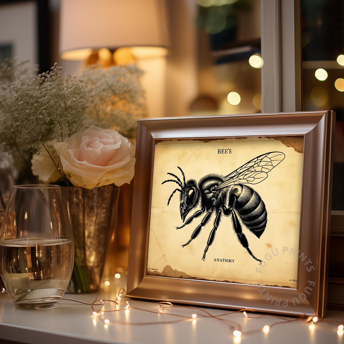 Bee Anatomy Vintage Insect Illustration Art Print - Image 3