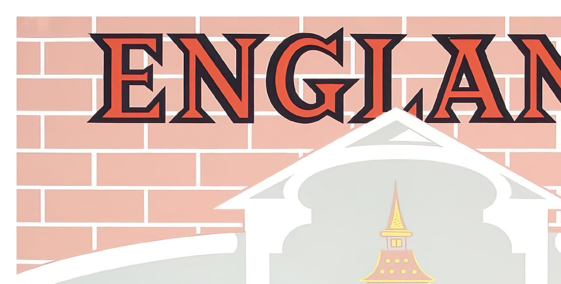 England Fly TCA Vintage Big Ben Guardsman Window Travel Poster - Image 2