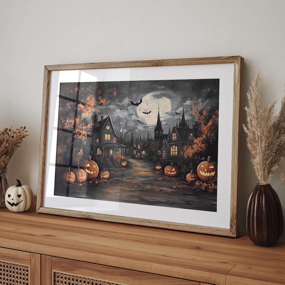 Spooky Halloween Haunted House Art Print - Image 4