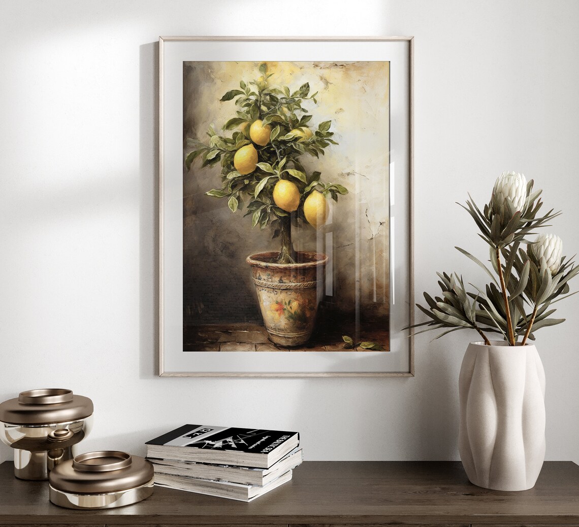 Lemon Tree Vintage Farmhouse Kitchen Art Print - Image 5