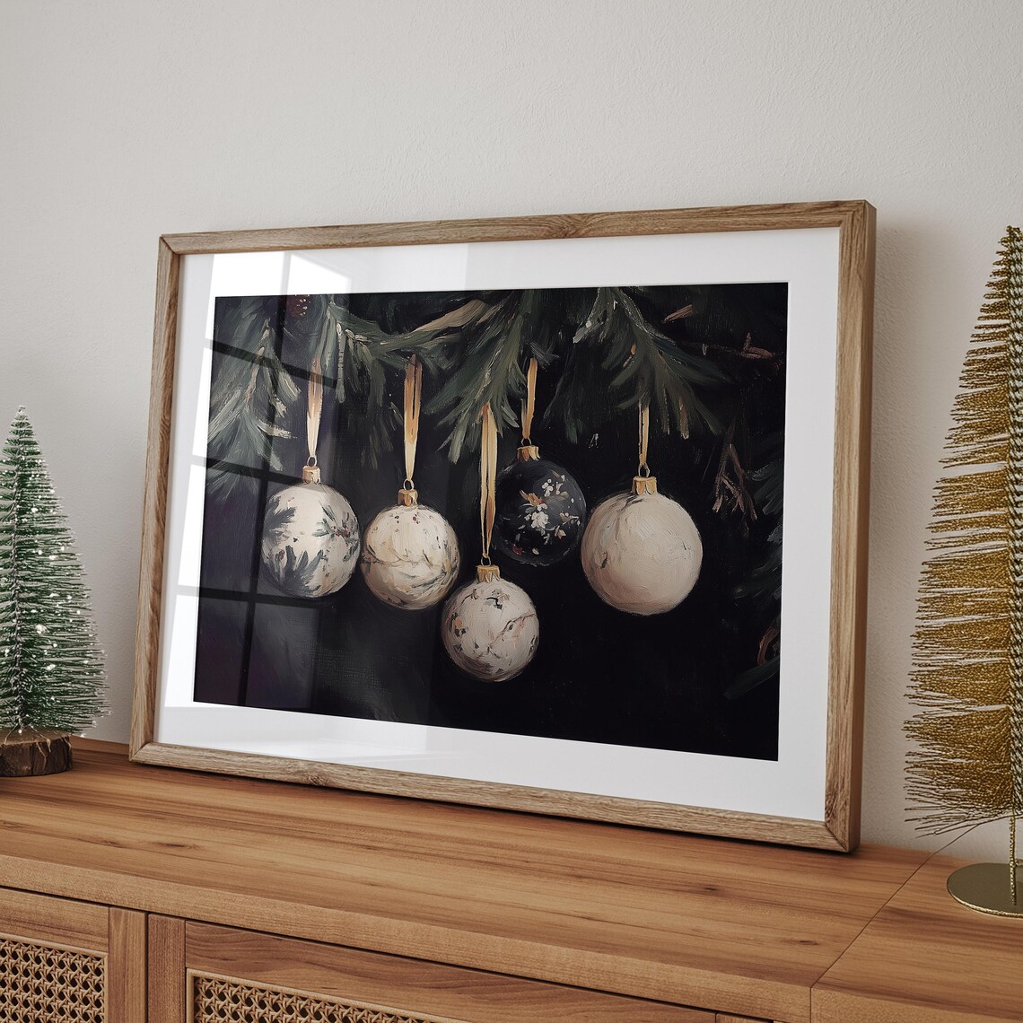 Vintage Ornament Print, Christmas Holiday Art - Image 4