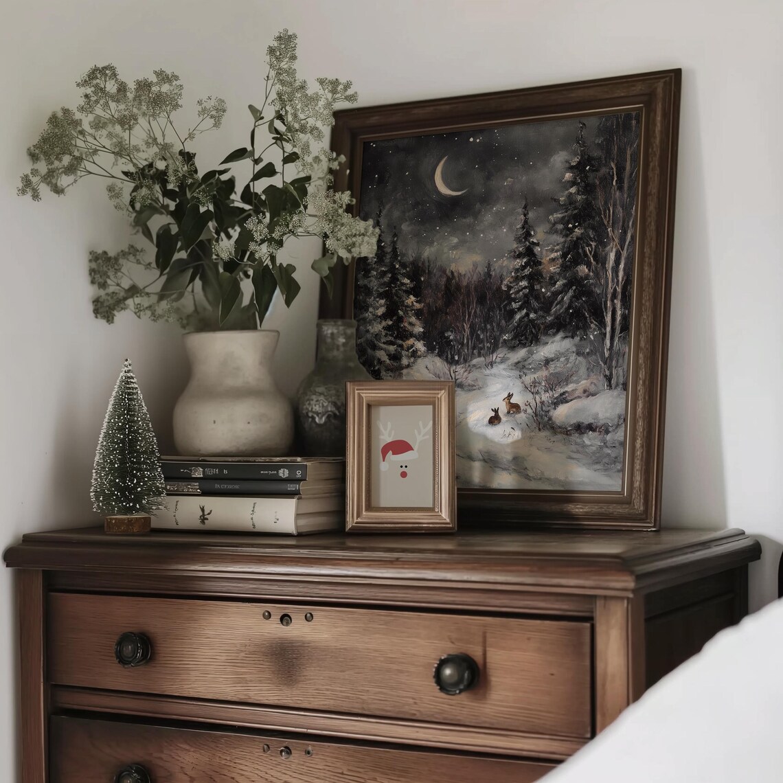 Winter Wildlife Print, Snowy Forest Art Print - Image 2