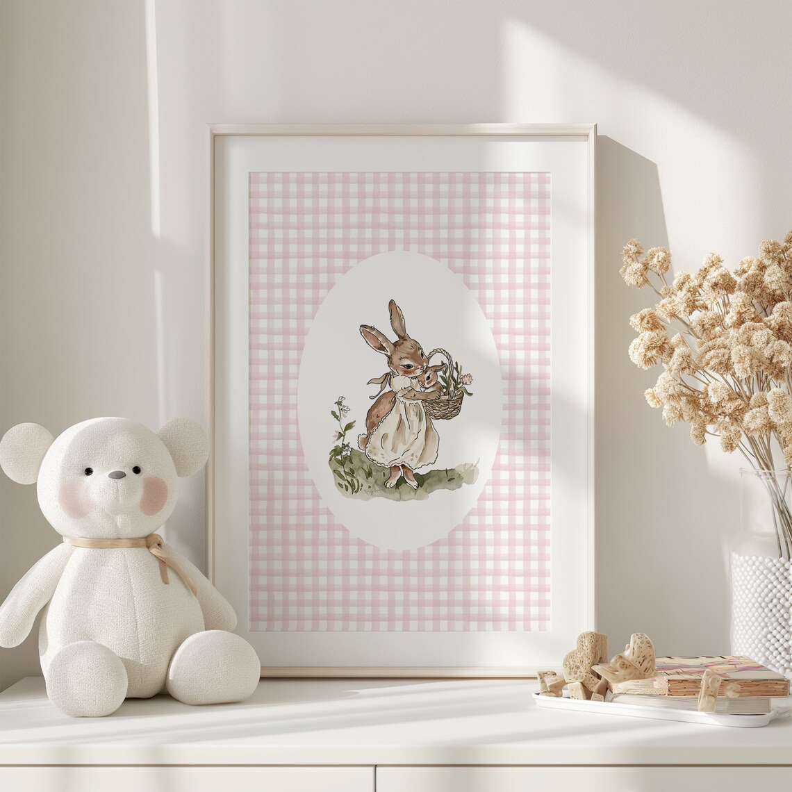 Rabbit Nursery Vintage Style Art Print, Antique Decor - Image 3