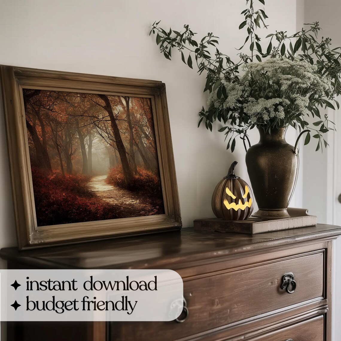 Fall Landscape Art Print, Autumn Forest Decor - Image 5