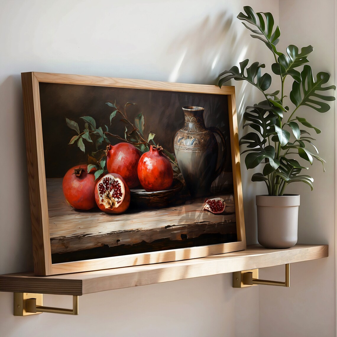 Pomegranate Print, Vintage Rustic Kitchen Art - Image 5