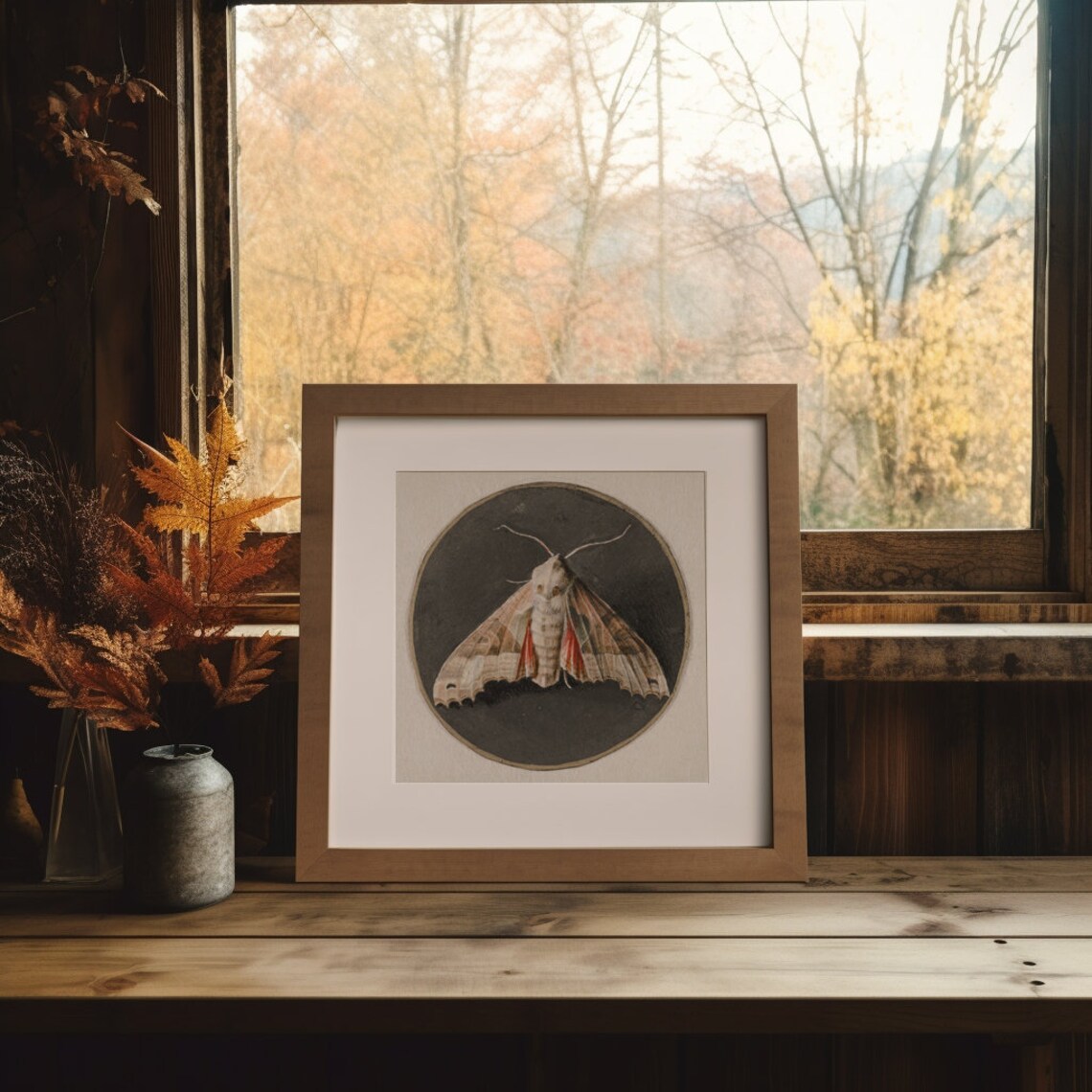 Moth Print, Vintage Moody Moth Wall Art - Image 2