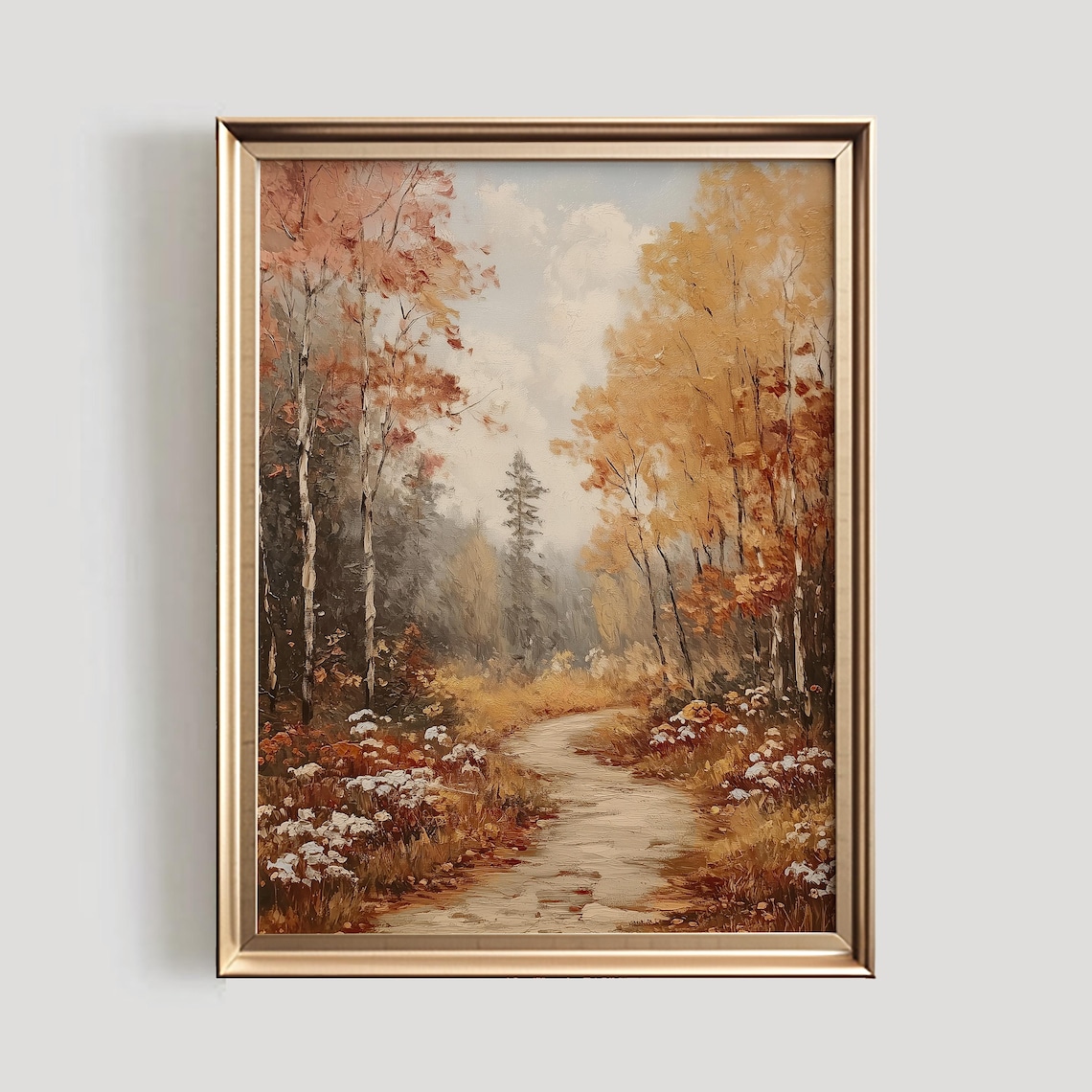 Autumn Forest Landscape, Vintage Fall Art Print