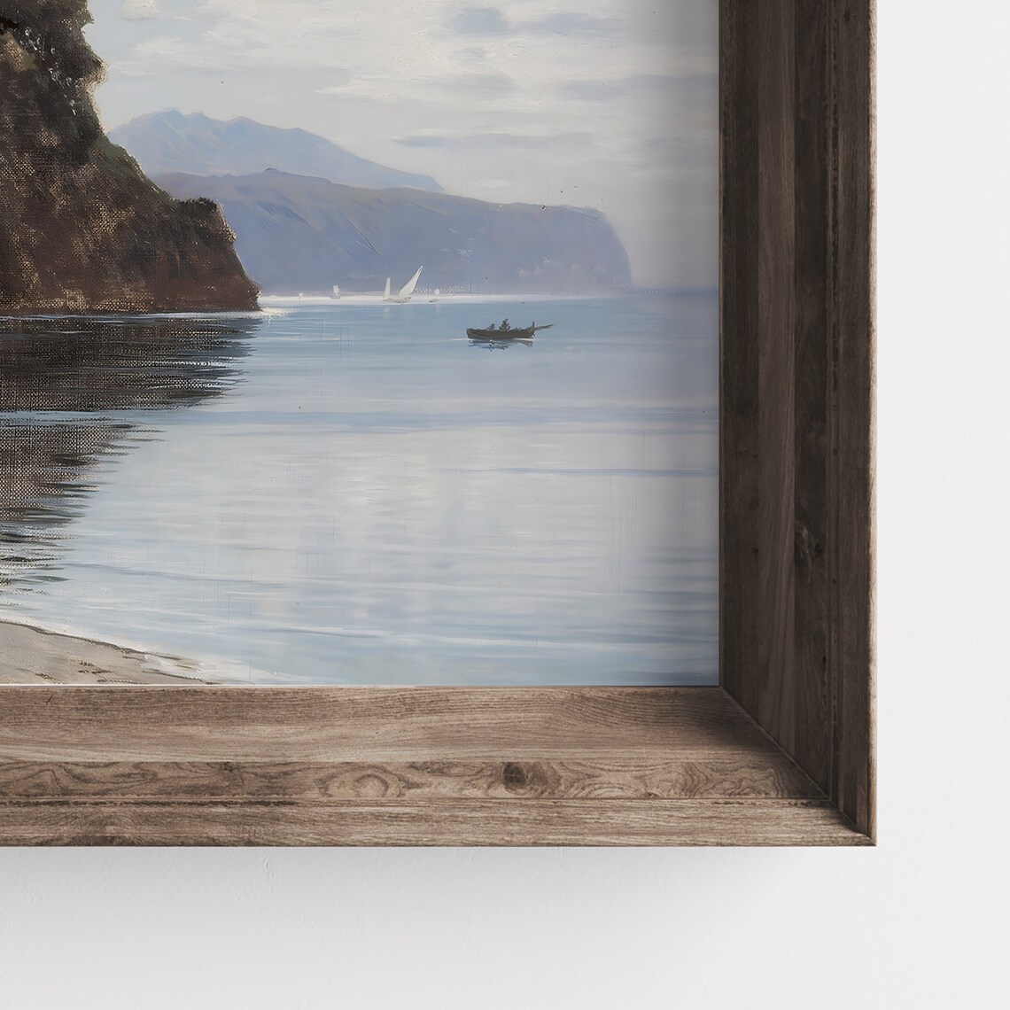 Vintage Amalfi Coast Travel Poster, Neutral Coastal Decor - Image 3
