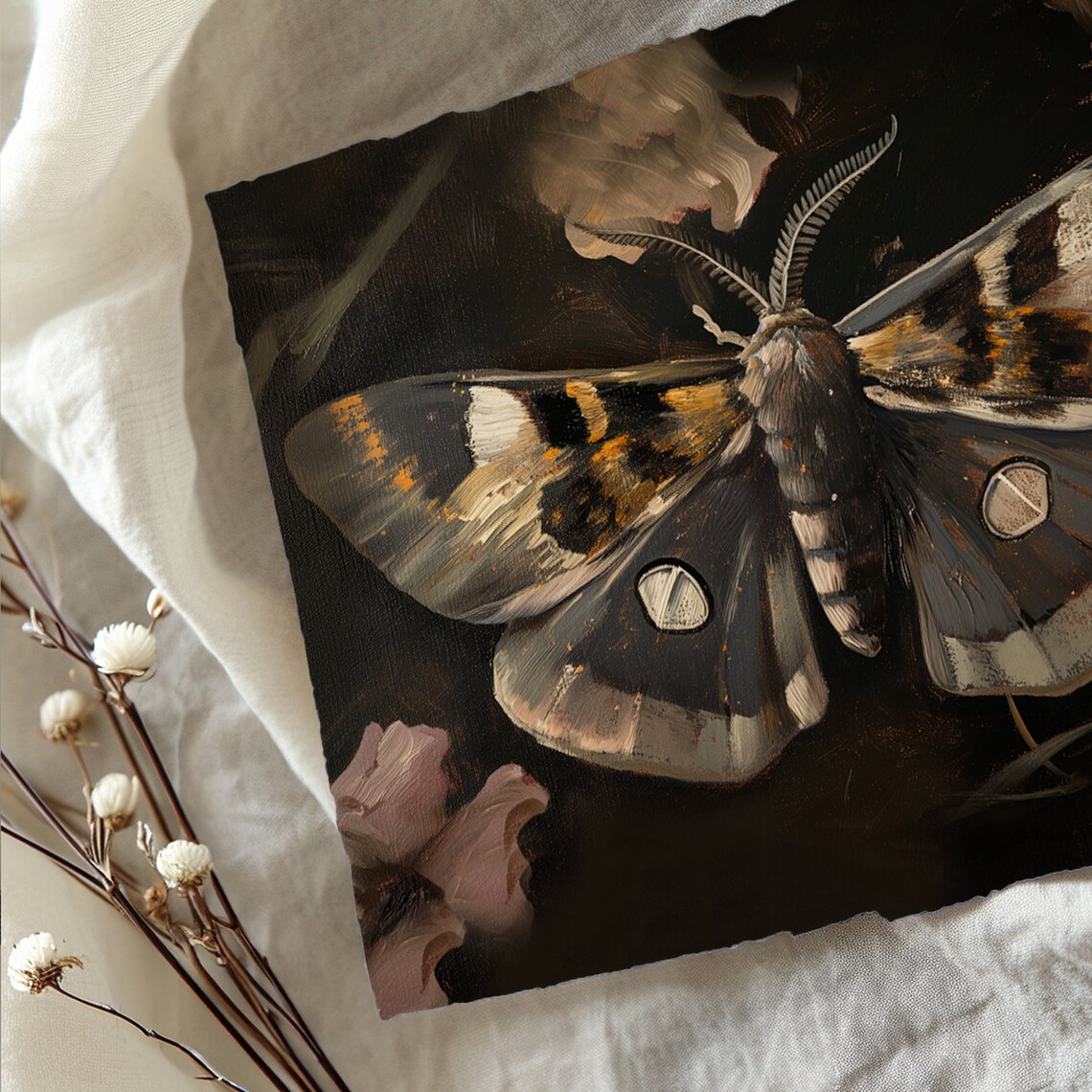 Moth Print, Vintage Dark Academia Wall Art - Image 4