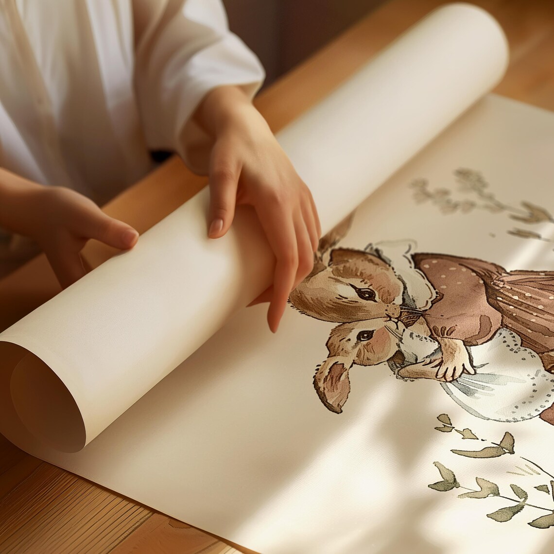Rabbit Nursery Print, Vintage Nursery Decor - Image 3