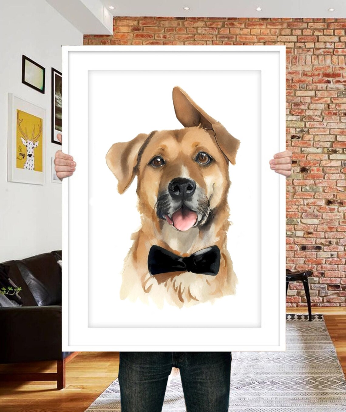 Dog Portrait Watercolor Art Print, Pet Memorial Gift - Image 5