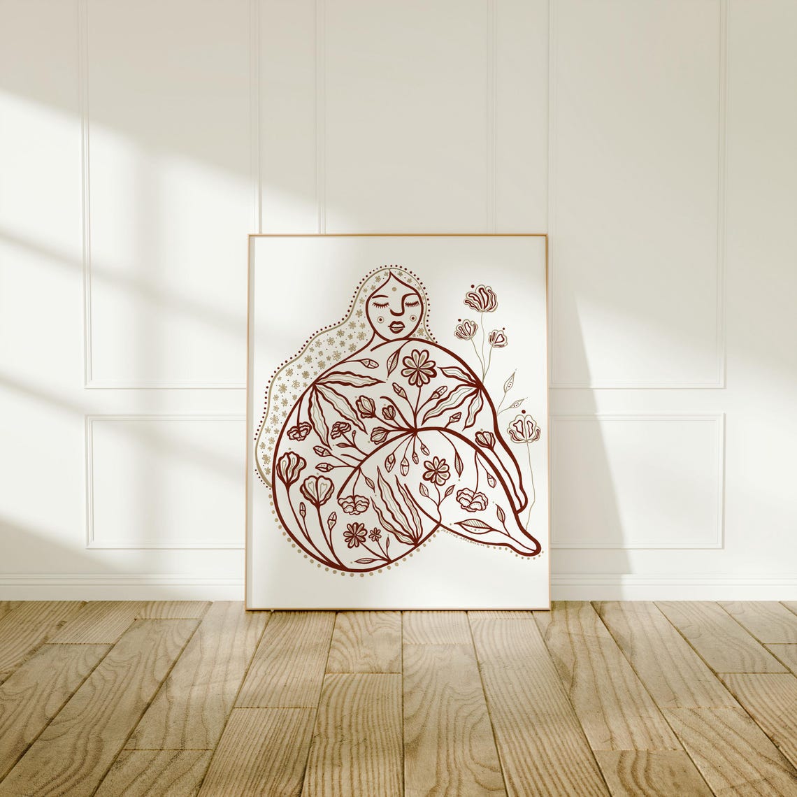 You Will Bloom Floral Woman Botanical Illustration Self Love Poster - Image 3