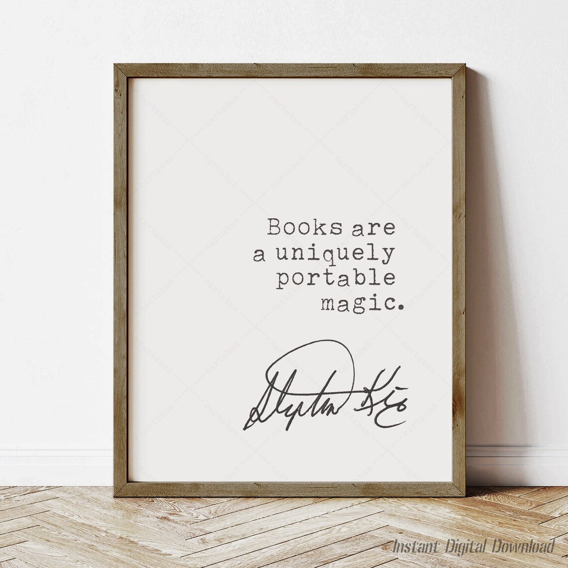 Stephen King Quote for Book Lovers, Art Print