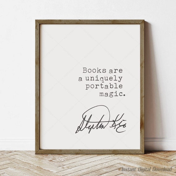 Stephen King Quote for Book Lovers, Art Print