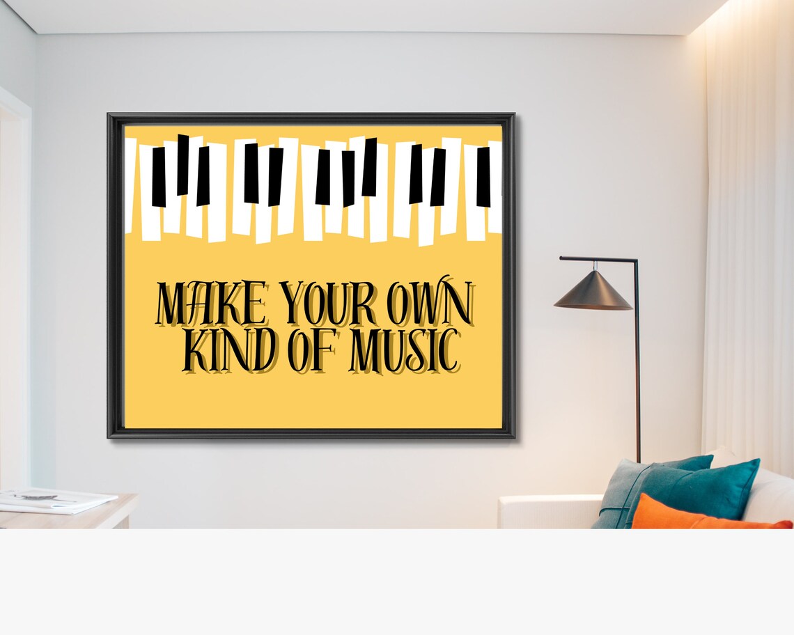 Inspirational Music Quote, Piano Wall Art Print - Image 3