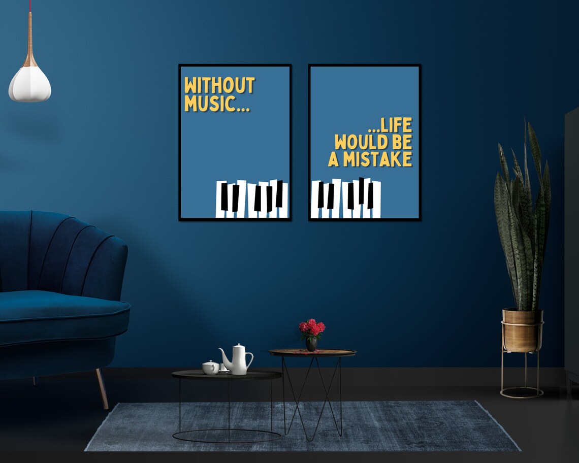 Inspirational Music Quote, Piano Home Decor Poster - Image 2