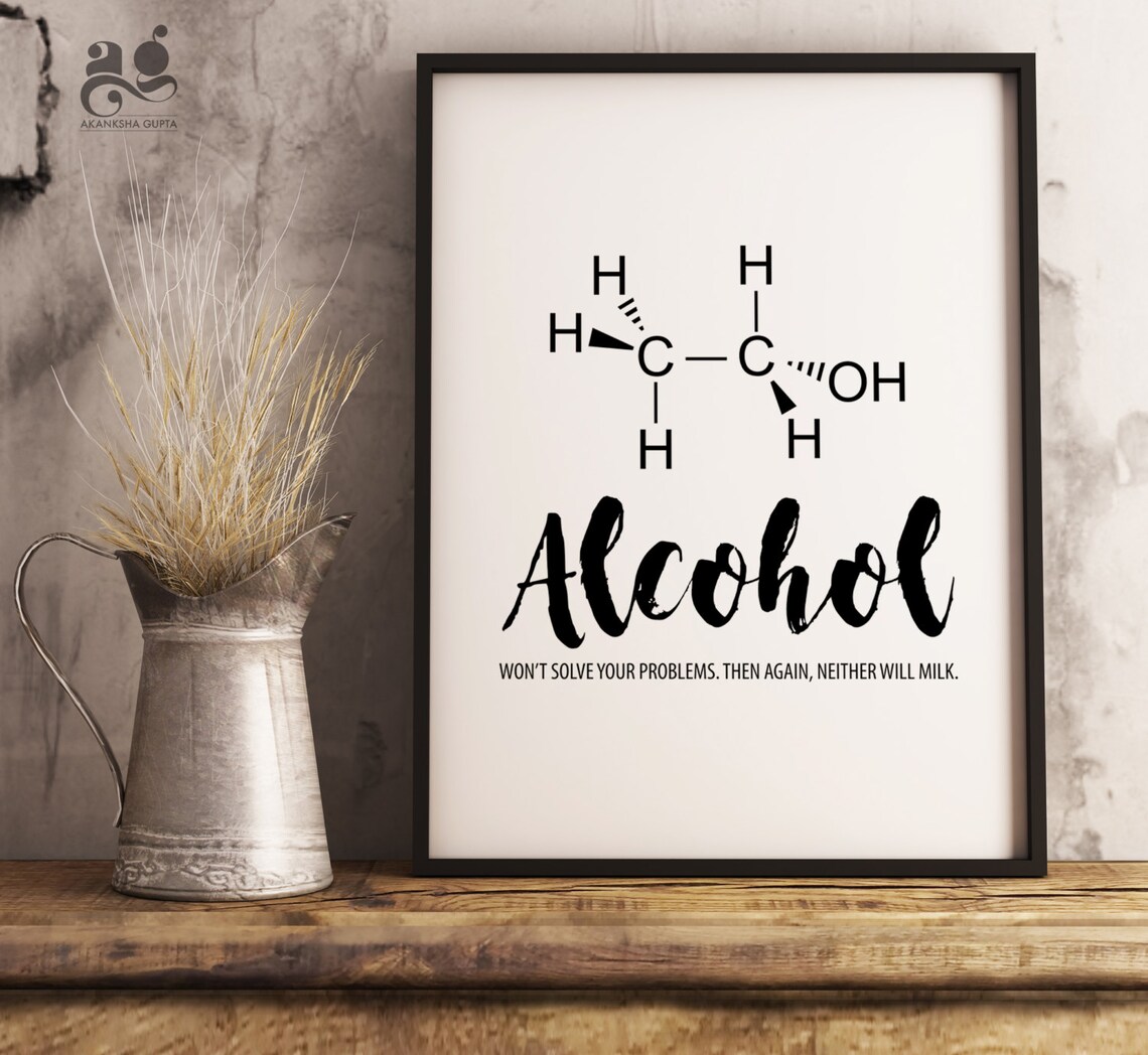 Alcohol Humor Kitchen Bar Sign Art Print - Image 2