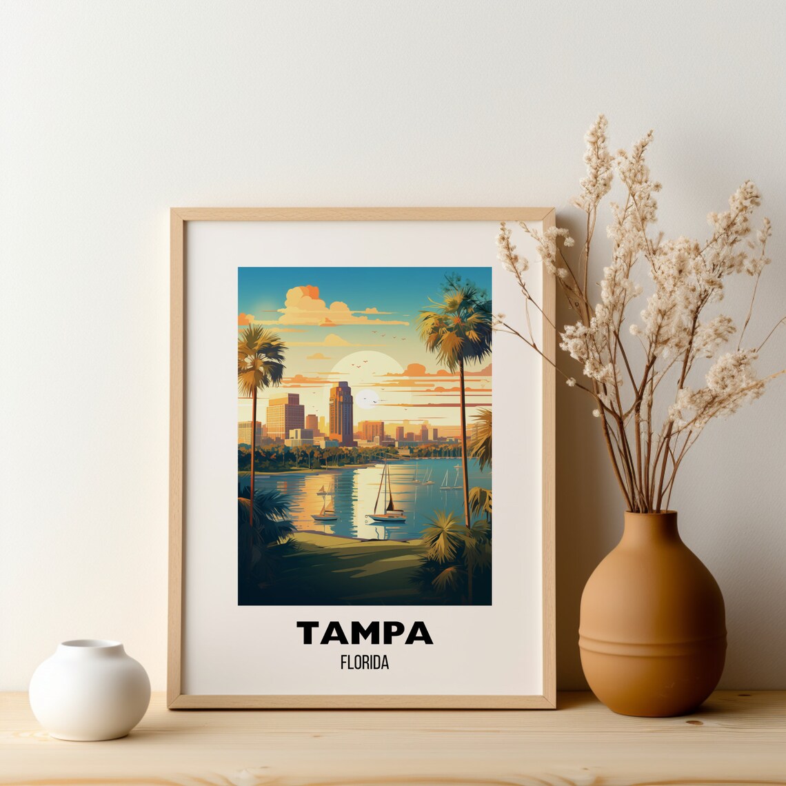 Tampa Florida Travel Poster, City Lovers Art Print - Image 2