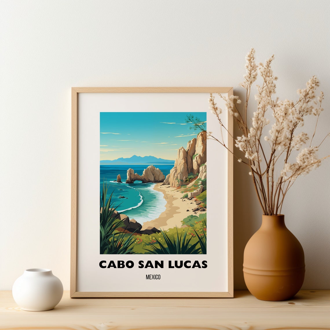 Cabo San Lucas Mexico El Arco Rocky Beach Coast Travel Poster - Image 2
