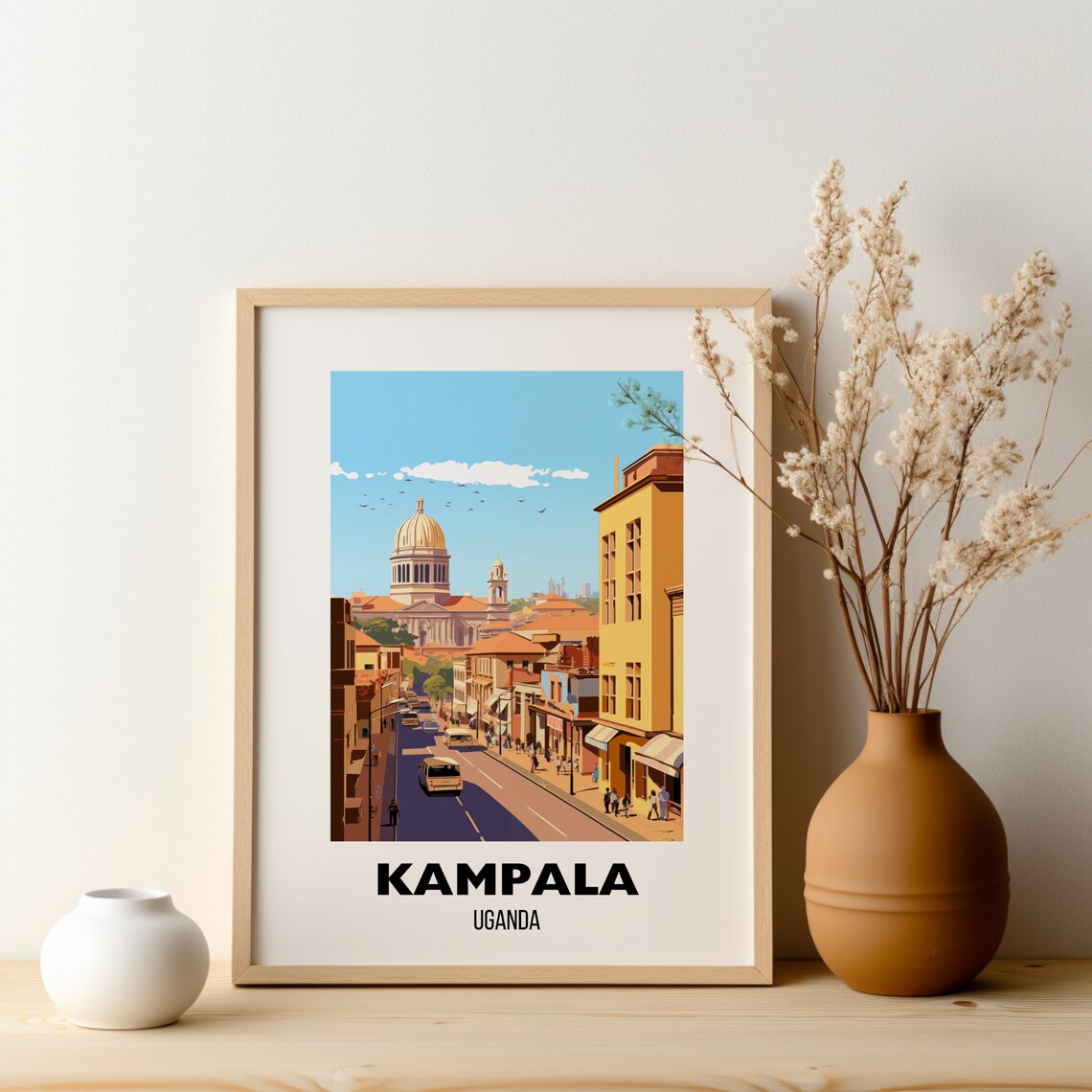 Kampala Uganda Capital City Street Golden Dome Landmark Poster - Image 2