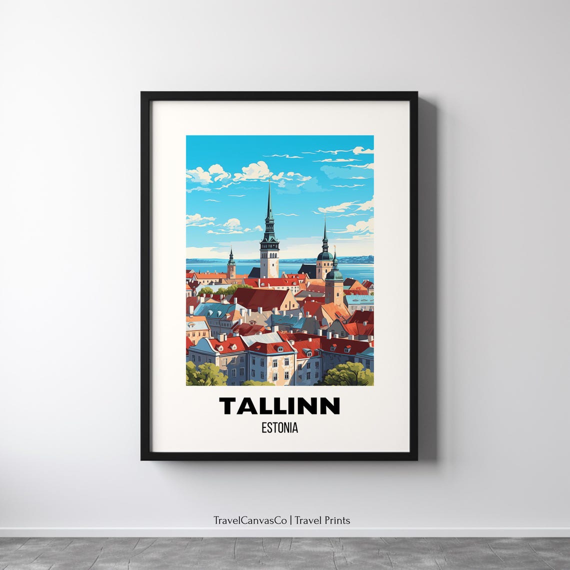 Tallinn Estonia Travel Poster Wall Art Tallinn Print Europe Travel Poster Tallinn Estonia Traveler Gift Home Decor